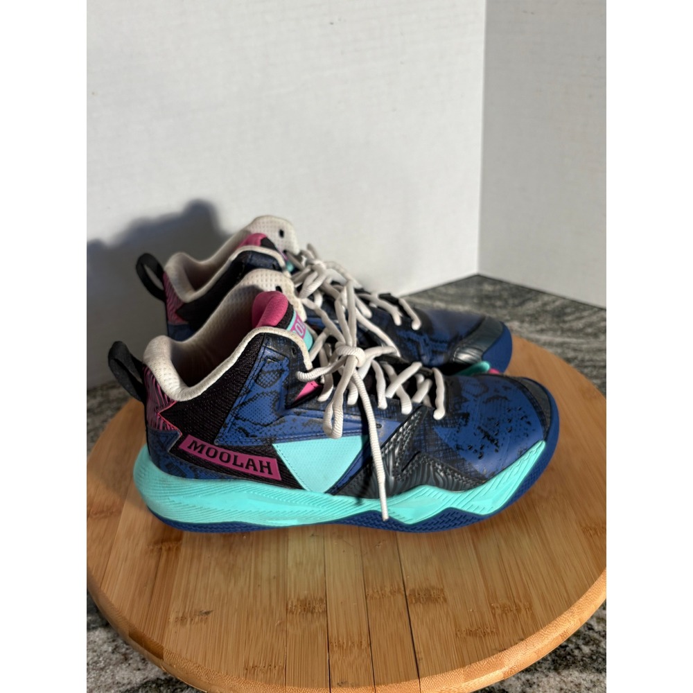 Moolah Kicks Press‎ Break Blaqvi Basketball Shoes Blue Pink Kids Size 6Y BLAQVI - Picture 4 of 6